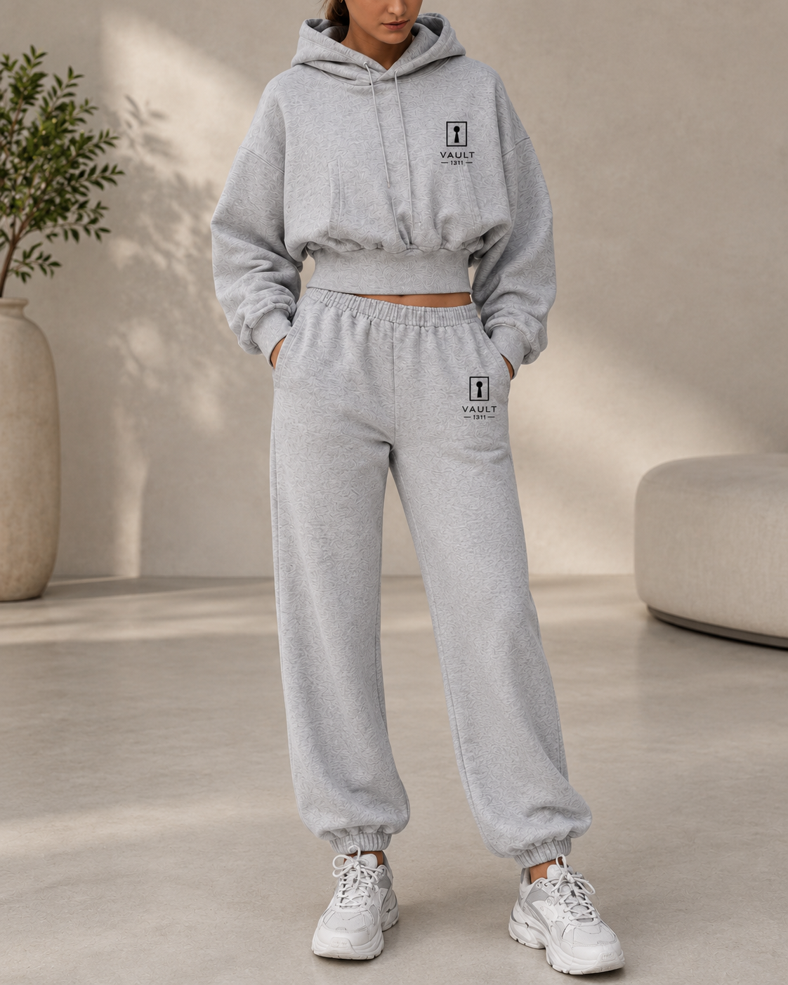 Vault 1311 Women's Cropped Hoodie &amp Jogger Set