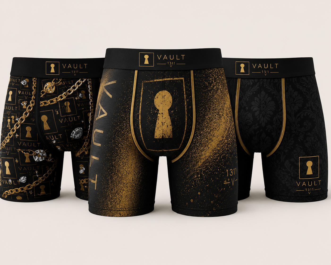VAULT 1311 Gold Standard Boxer Briefs – 3 Pack