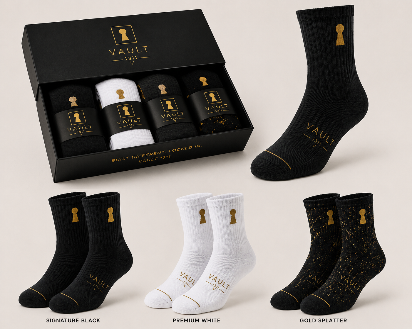 VAULT 1311 Premium Crew Sock Collection
