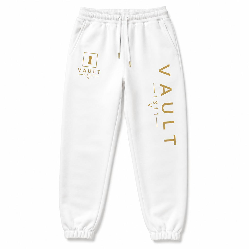 VAULT 1311 Midnight Custom White/ Gold Joggers