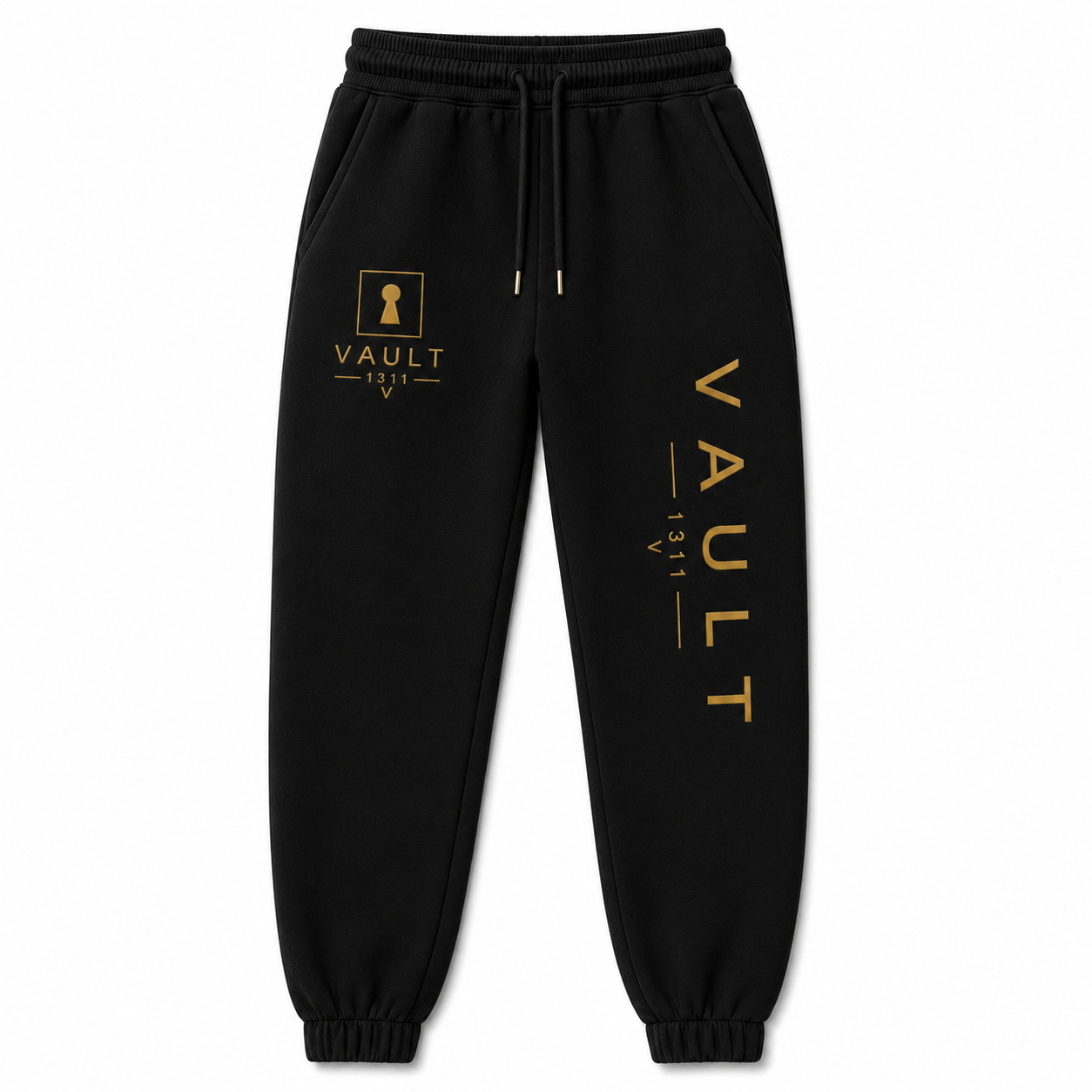 VAULT 1311 Midnight Black / Gold Joggers