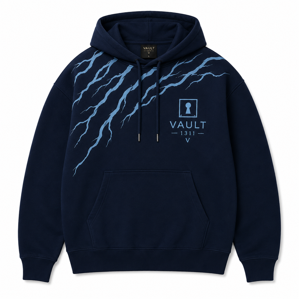 VAULT 1311 Custom Signature Pullover Hoodie —  Navy Blue