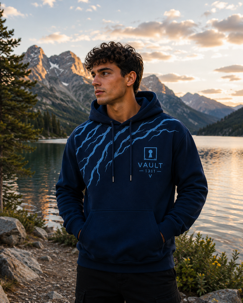 VAULT 1311 Custom Signature Pullover Hoodie —  Navy Blue