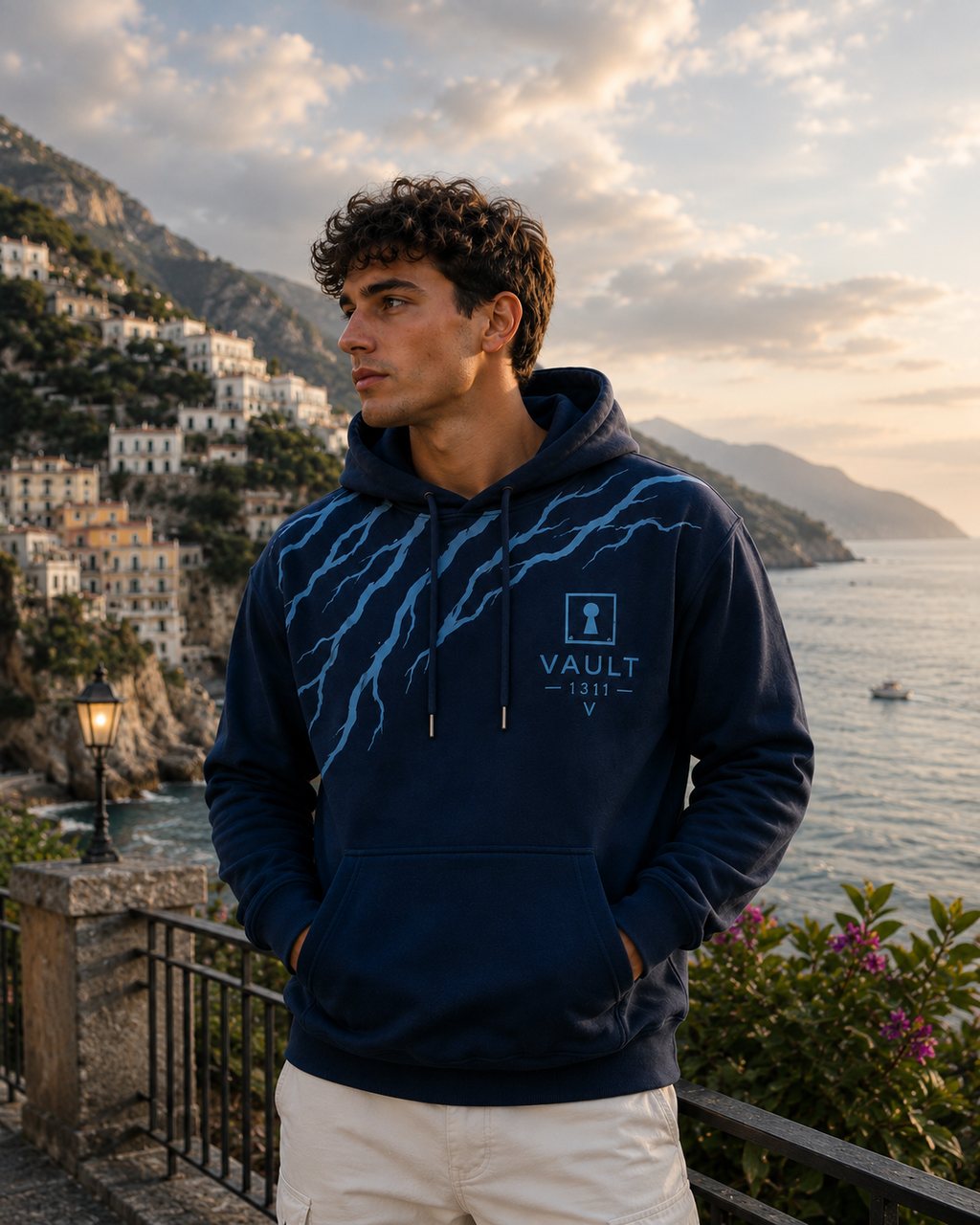 VAULT 1311 Custom Signature Pullover Hoodie —  Navy Blue